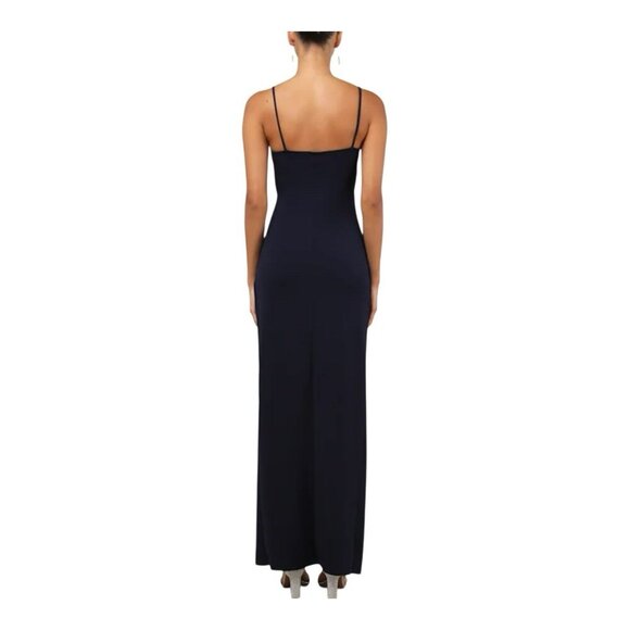 Lulus Sweetest Admirer Navy Blue Ruched Surplice Maxi Dress Small Formal NWOT - Picture 2 of 10